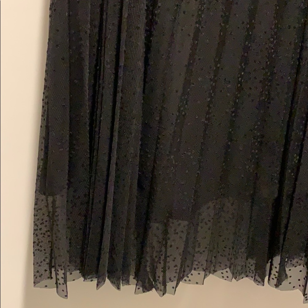 ZARA Black Polka Dot Tulle Sheer Midi Skirt, Size S - Picture 4 of 4